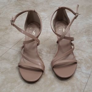 Nude high heel sandals
